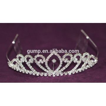 Custom Discount Rhinestone casamento coroas tiara de cristal